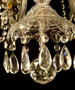 Waterford Style 1940 Cut Crystal Chandelier with Palatial Center Column Sphere - 2658889