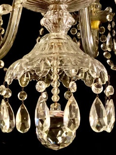 Waterford Style 1940 Cut Crystal Chandelier with Palatial Center Column Sphere - 2658963