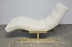 Wave Chaise on Brass Base - 700186