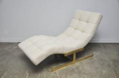 Wave Chaise on Brass Base - 700190