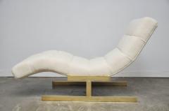 Wave Chaise on Brass Base - 700191