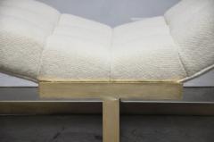 Wave Chaise on Brass Base - 700192