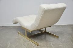 Wave Chaise on Brass Base - 700193