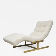 Wave Chaise on Brass Base - 701336