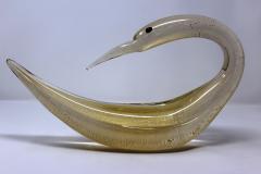 Wave Murano Glass Reticulating Golden Swans  - 659725