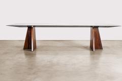 Waxed Iron and Exotic Wood Dining Table from Costantini Fierro in Stock - 4054002