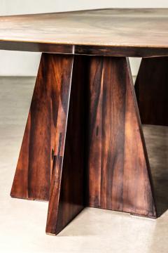 Waxed Iron and Exotic Wood Dining Table from Costantini Fierro in Stock - 4054016