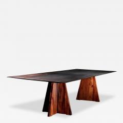 Waxed Iron and Exotic Wood Dining Table from Costantini Fierro in Stock - 4054806