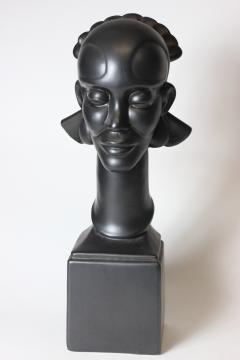 Waylande Gregory Congo Head sculpture designed by Wayland Gregory made by Cowan Pottery Studio - 1320697