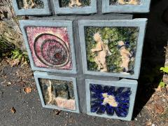 Waylande Gregory SET OF FIVE TERRACOTTA FUSED GLASS WALL SCULPTURES BY WAYLANDE DESANTIS GREGORY - 3317465