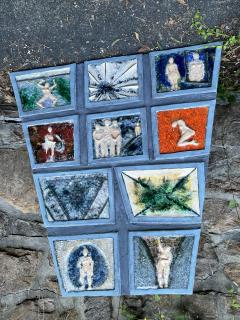 Waylande Gregory SET OF FIVE TERRACOTTA FUSED GLASS WALL SCULPTURES BY WAYLANDE DESANTIS GREGORY - 3317471