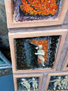 Waylande Gregory SET OF FIVE TERRACOTTA FUSED GLASS WALL SCULPTURES BY WAYLANDE DESANTIS GREGORY - 3317473