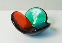 Wayne Husted Rare Wayne Husted for Blenko Tri Color Glass Bowl Made in Italy 1958 - 4080095
