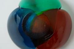 Wayne Husted Rare Wayne Husted for Blenko Tri Color Glass Bowl Made in Italy 1958 - 4080109