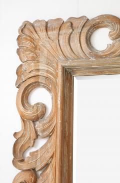 Weathered Oak Carved Floor Mirror 84x53 - 4807446