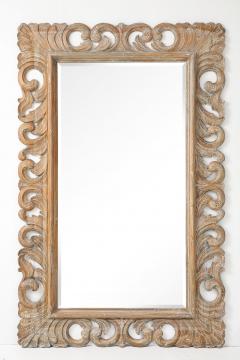 Weathered Oak Carved Floor Mirror 84x53 - 4809996