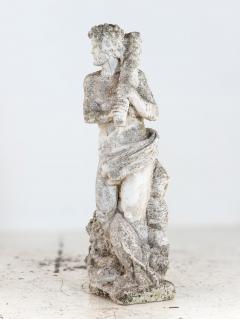 Weathered Stone Hercules Garden Statue France Mid 20th C  - 4562272