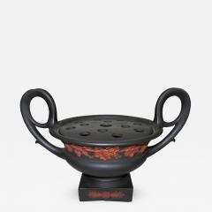 Wedgwood Black Basalt and Rosso Antico Bough Pot - 320584