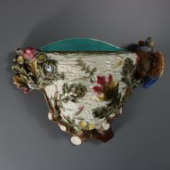 Wedgwood Majolica Bird on Nest Wall Pocket - 4513965