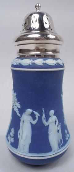 Wedgwood Neoclassical Sterling Silver Jasperware Sugar Caster 1922 - 3775437