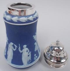 Wedgwood Neoclassical Sterling Silver Jasperware Sugar Caster 1922 - 3775439