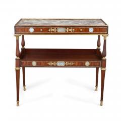 Wedgwood style jasperware ormolu and marble mounted two tiered side table - 3215252