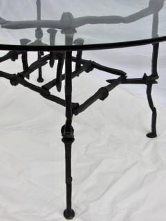 Welded Wrought Iron Railroad Spike Center Breakfast Table circa 1975 - 572706