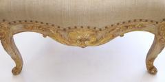 Well Carved French Regence Style Ivory Painted and Parcel gilt Open Arm Chair - 1089422