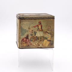 Well Decorated Biscuit Tin in Orientalist Themes England circa 1900 - 2444876