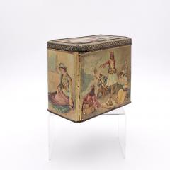 Well Decorated Biscuit Tin in Orientalist Themes England circa 1900 - 2444877