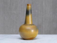 Wendelin Stahl Wendelin Stahl Stoneware Vase Yellow and Black Hare s Fur Glaze Germany 1960s - 4334505