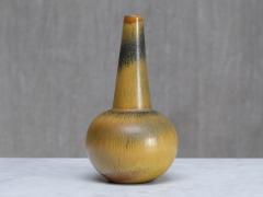 Wendelin Stahl Wendelin Stahl Stoneware Vase Yellow and Black Hare s Fur Glaze Germany 1960s - 4334506