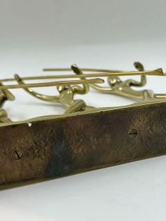 Werkst tte Hagenauer Hagenauer Brass Sculpture Three Rowers in Canoe Vienna circa 1930s - 4461484