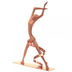 Werkst tte Hagenauer Impressive Hagenauer Walnut Copper Josephine Baker Sculpture - 185096