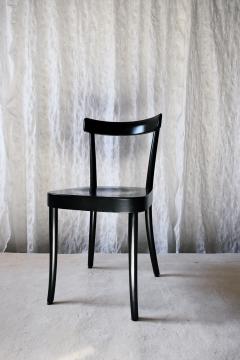 Werner Max Moser Set of Four Black Moser 1 250 Wooden Dining Chairs Werner Max Moser Design - 4827800