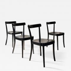 Werner Max Moser Set of Four Black Moser 1 250 Wooden Dining Chairs Werner Max Moser Design - 4828094