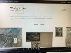Wesley Lea Oil Painting in Gilt Frame Titled Four Pensive Woman Deep Dreams - 2953986