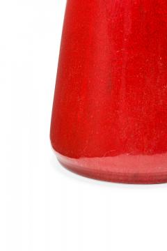 West German Mid Century Red Hourglass Form Ceramic Vase - 4670068