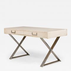West Michigan Furniture Company American Mid Century White Lacquered Campaign De - 4683172