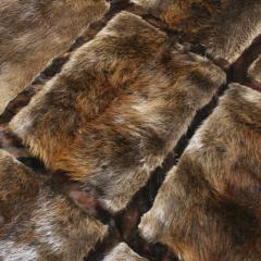 Western European Natural Otther Fur Rectangular Rug France 1970s - 1907803