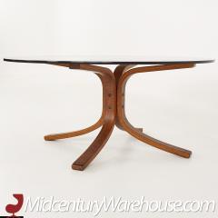 Westnofa Mid Century Bentwood and Smoked Glass Coffee Table - 2357963