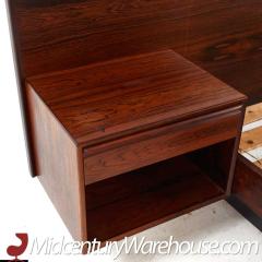 Westnofa Mid Century Danish Rosewood Queen Platform Bed with Nightstands - 3689313