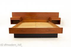 Westnofa Mid Century Queen Platform Bed with Floating Nightstands - 3689295