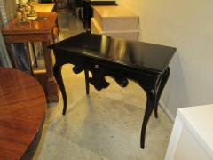 Whimsical Hollywood Regency Ebonized Table on Splayed Legs - 346364