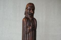 Whimsical Knight Bottle Holder Cabinet in Solid Wood 1960s - 4468485