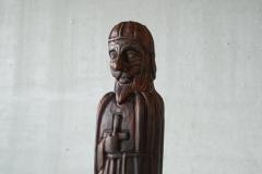 Whimsical Knight Bottle Holder Cabinet in Solid Wood 1960s - 4468490