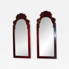 Whimsical Pair of Faux Tortoise Tole Mirrors - 345857