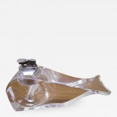 Whimsical Thick Lucite Whale Lighter Mid Century Regency Modern - 1879883