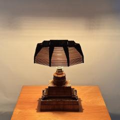 Whimsical Tramp Art Desk or Table Lamp - 4352492