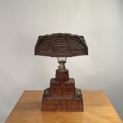 Whimsical Tramp Art Desk or Table Lamp - 4352499